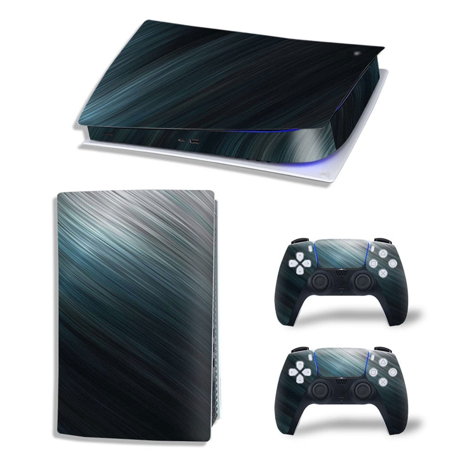 Anime Console Vinyl Skin Decal for PS5 Digital Edition - Scratch-Resistant Protective Cover for 2 Controllers - Bubble-Free Application - Perfect for Gaming Setups & Anime Fans