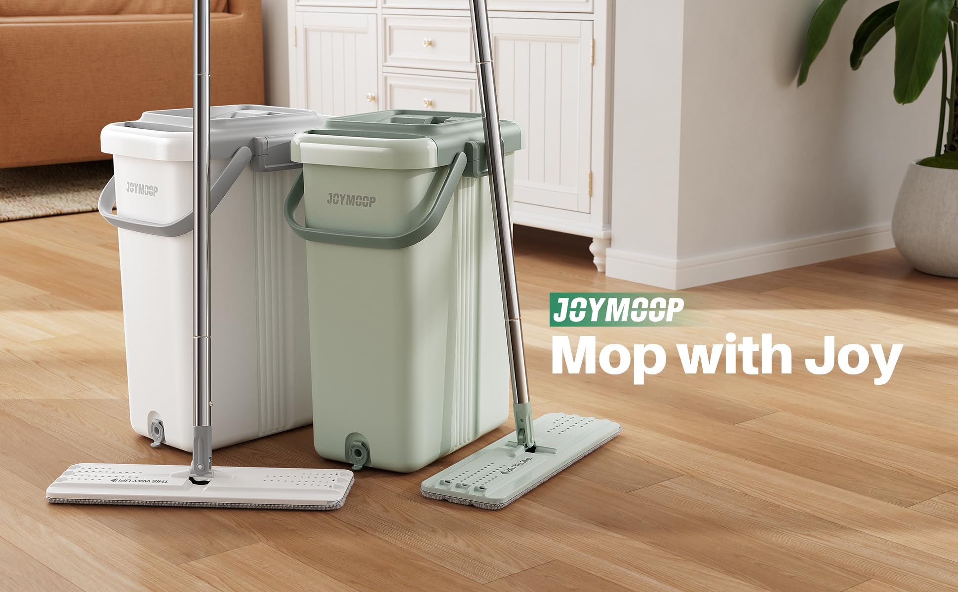 JOYMOOP Microfiber Flat Mop with 60