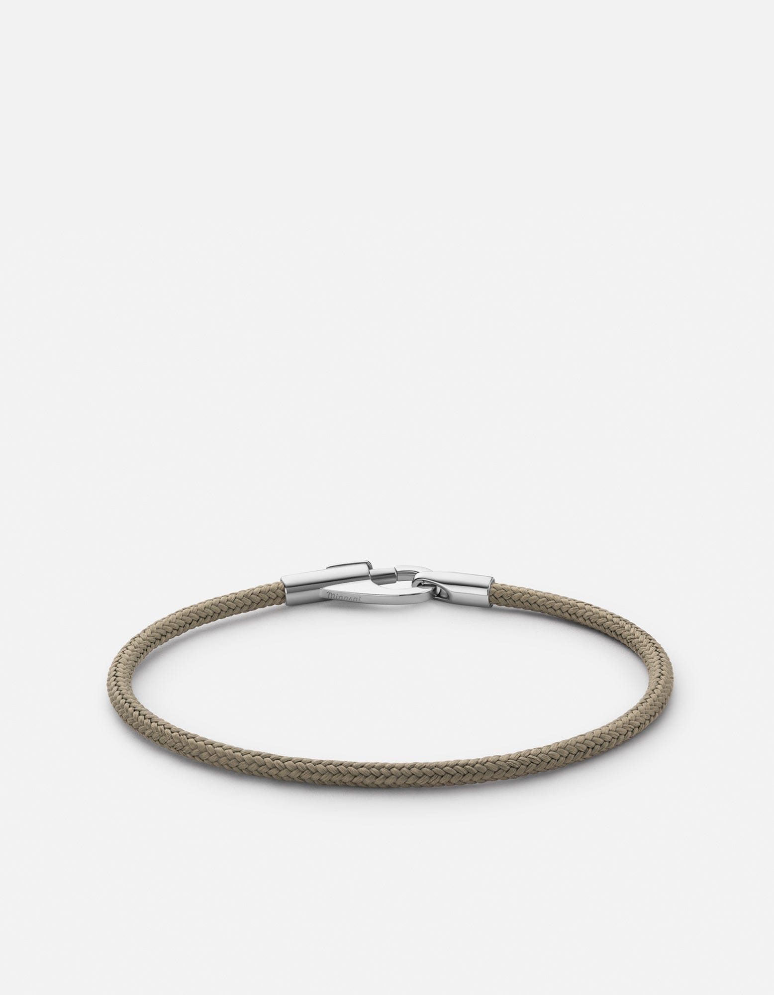 Sterling Silver Snap Rope Bracelet with Sage Green Accents - Adjustable Bangle for Women | Perfect for Everyday Wear, Yoga, and Boho Fashion