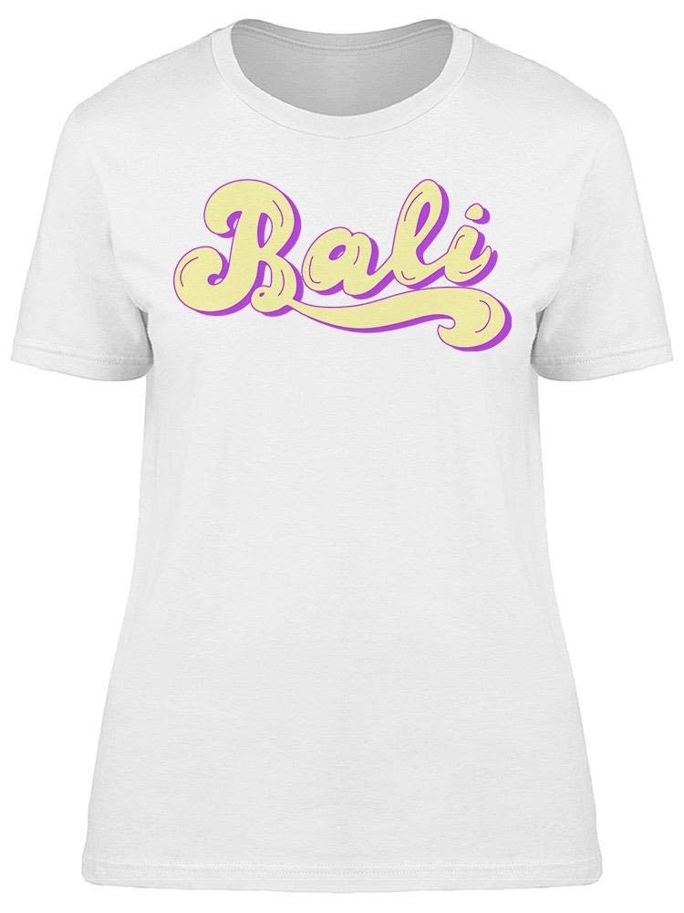 Bali Hand Drawn Women's T-Shirt - Boho Chic Floral Print Cotton Tee for Casual Wear & Summer Vacation Outfits