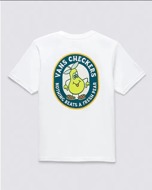 Vans Youth Fresh Pear Graphic T-Shirt - White | Soft Cotton Tee for Boys & Girls | Casual Wear, School Outfits & Everyday Style