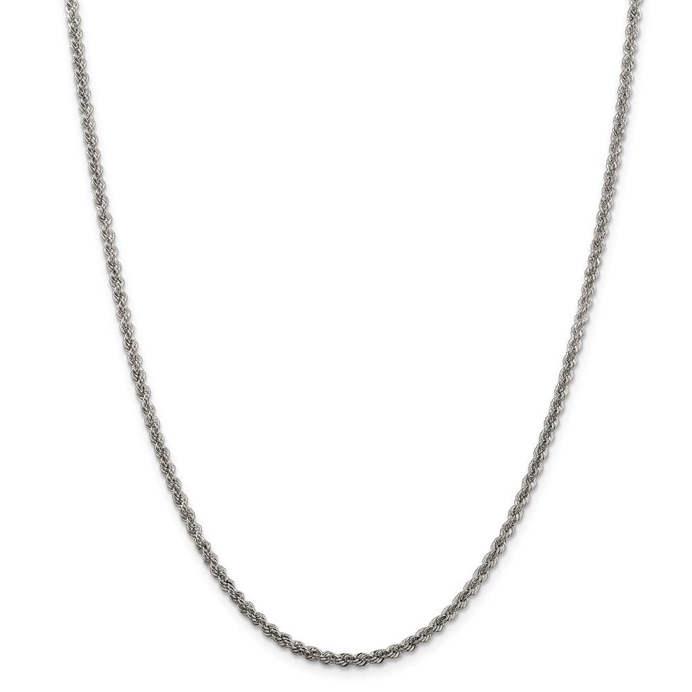 Sterling Silver 2.5mm Solid Rope Chain Necklace - 14K Gold Plated, 16-24 Inches, Adjustable Length for Men & Women - Perfect for Layering, Gifts, and Everyday Wear