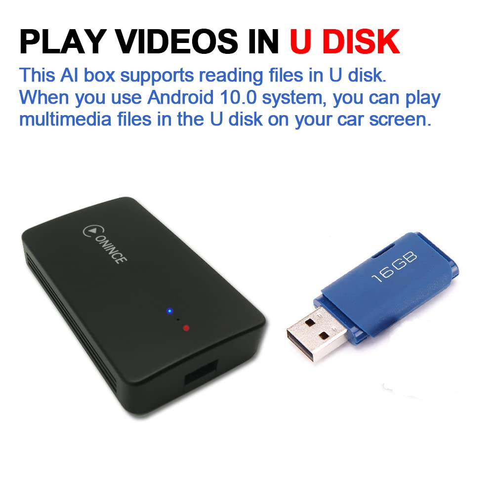 Wireless CarPlay Adapter & Android Auto Streaming Box - Watch Netflix, YouTube, Disney+, Prime Video in Car | Plug & Play for Factory Wired CarPlay Vehicles | Perfect for Road Trips, Commuting & Entertainment On-The-Go