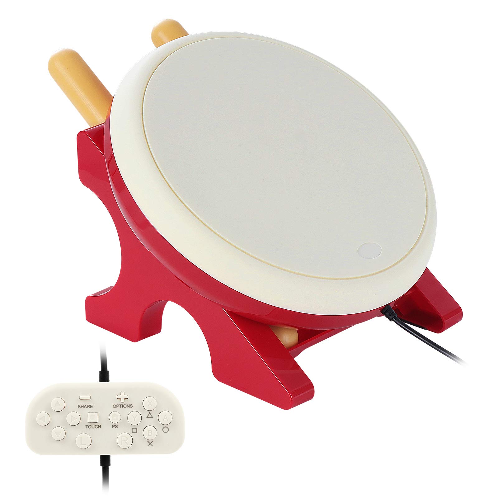 abcGoodefg 3-in-1 Taiko Drum Controller Set with Joycon - Compatible with Nintendo Switch, PS4, PS3 | Rhythm Game Accessories with Drum Sticks | Perfect for Family Game Nights & Music Gaming Enthusiasts