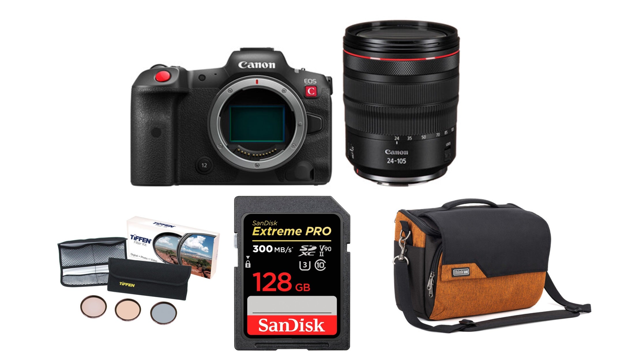 Canon EOS R5 C 8K Mirrorless Cinema Camera with RF 24-105mm f/4L IS USM Lens - Professional 4K/8K Video & Photography for Filmmakers, YouTubers & Content Creators