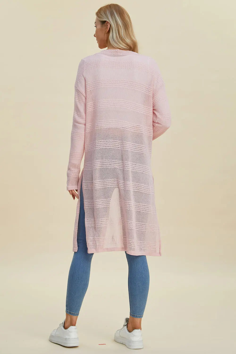 Double Take Full Size Open Front Longline Cardigan for Women | Soft & Cozy Knit Sweater | Perfect for Layering, Office Wear & Casual Outfits