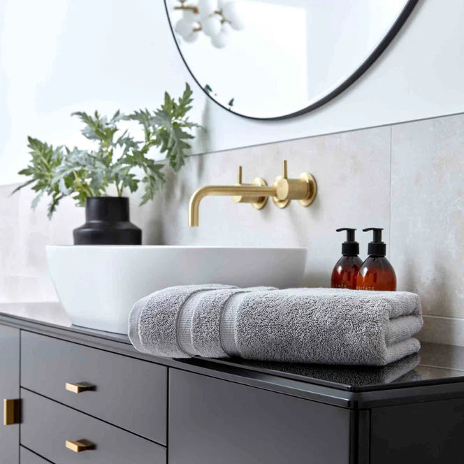 Christy Signum Combed Cotton Towel - Super Soft & Absorbent Bath Towel, Dove Grey - Perfect for Spa, Bathroom & Luxury Home Use