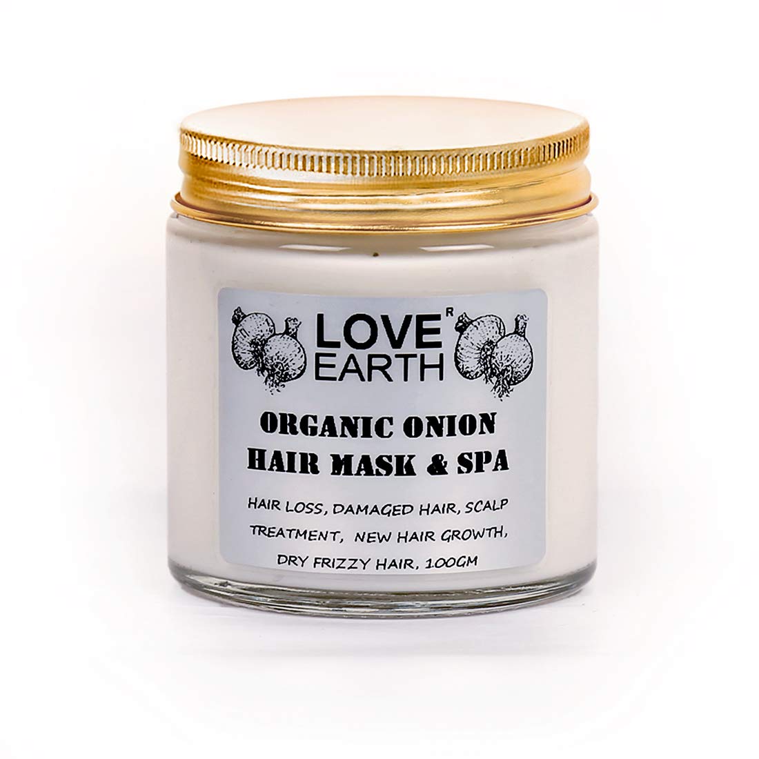 Organic Onion Hair Mask with Onion Extract - 100g Deep Conditioning Treatment for Smooth, Frizz-Free Hair | Hair Spa & Repair for Dry, Damaged Hair | Perfect for Home Hair Care & Salon Treatments