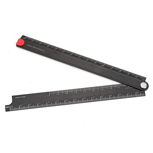 Durable & Rust-Resistant Aluminum Alloy Folding Ruler - Portable Metal Measuring Tool for School, Office, DIY Projects, Home Improvement, and Car Repair