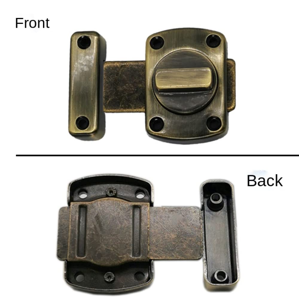 Heavy Duty Wooden Door & Window Security Lock - Anti-Theft Cabinet Latch with Thickened Mounting - Small Black Rotating Slide Bolt for Gates, Cabinets & Sliding Doors | Home Safety & Childproofing Solution