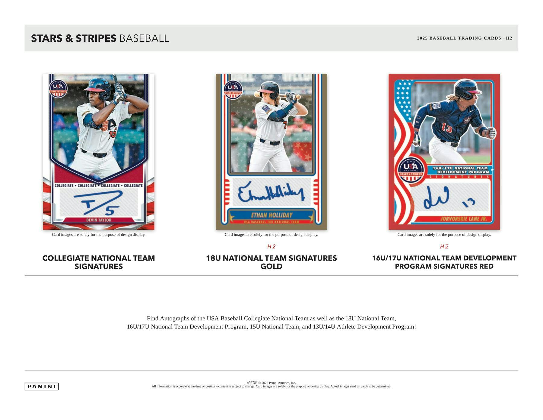 2025 Panini USA Stars & Stripes Baseball H2 Box - 24 Packs with Exclusive Rookie Cards & Autographs - Perfect for Collectors, Gifts, and Fantasy Baseball Enthusiasts