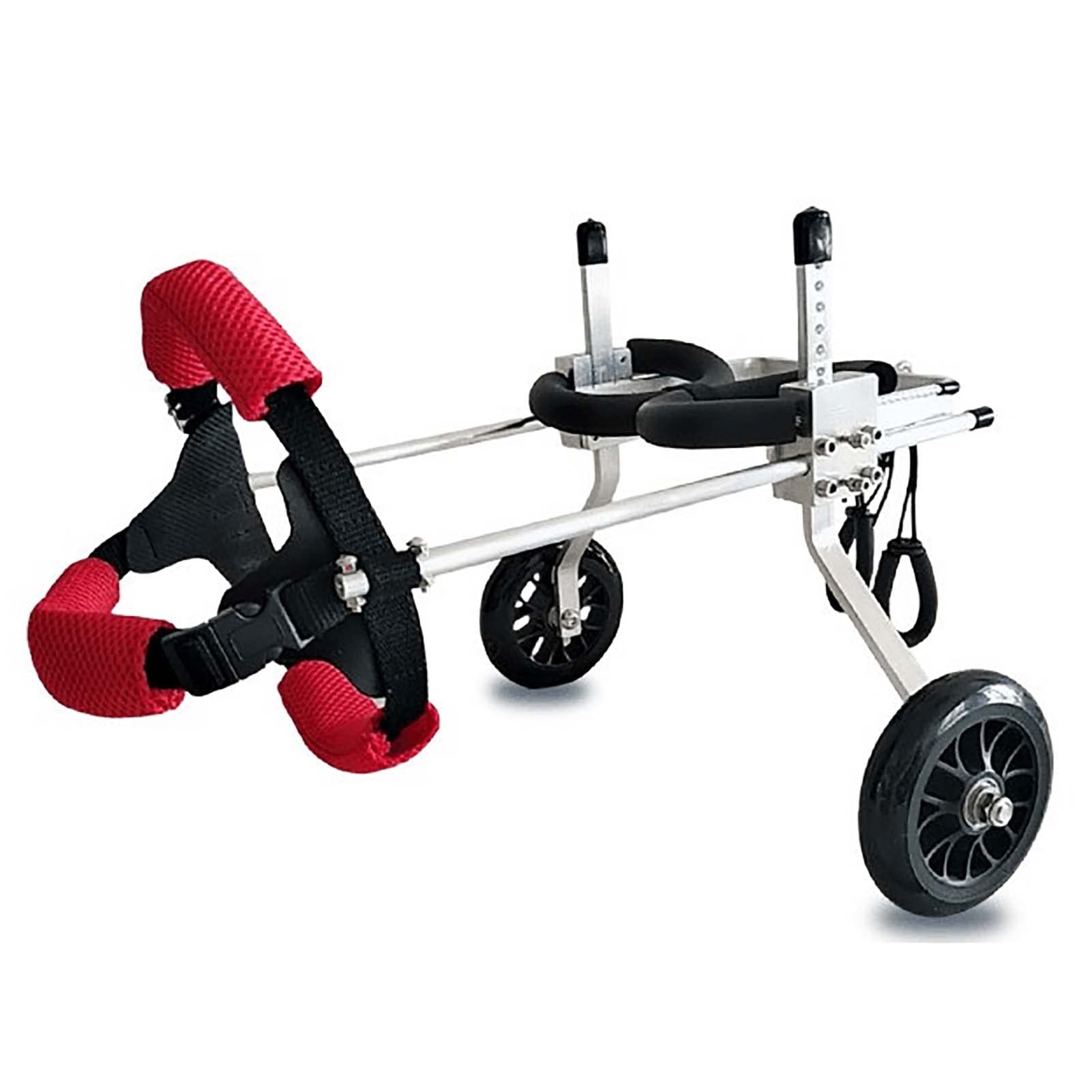 Adjustable Dog Wheelchair for Disabled Pets - 2 Wheel Rear Leg Support Stroller for Rehabilitation Training & Mobility Aid - Perfect for Injured, Elderly, or Paralyzed Dogs - Indoor & Outdoor Use