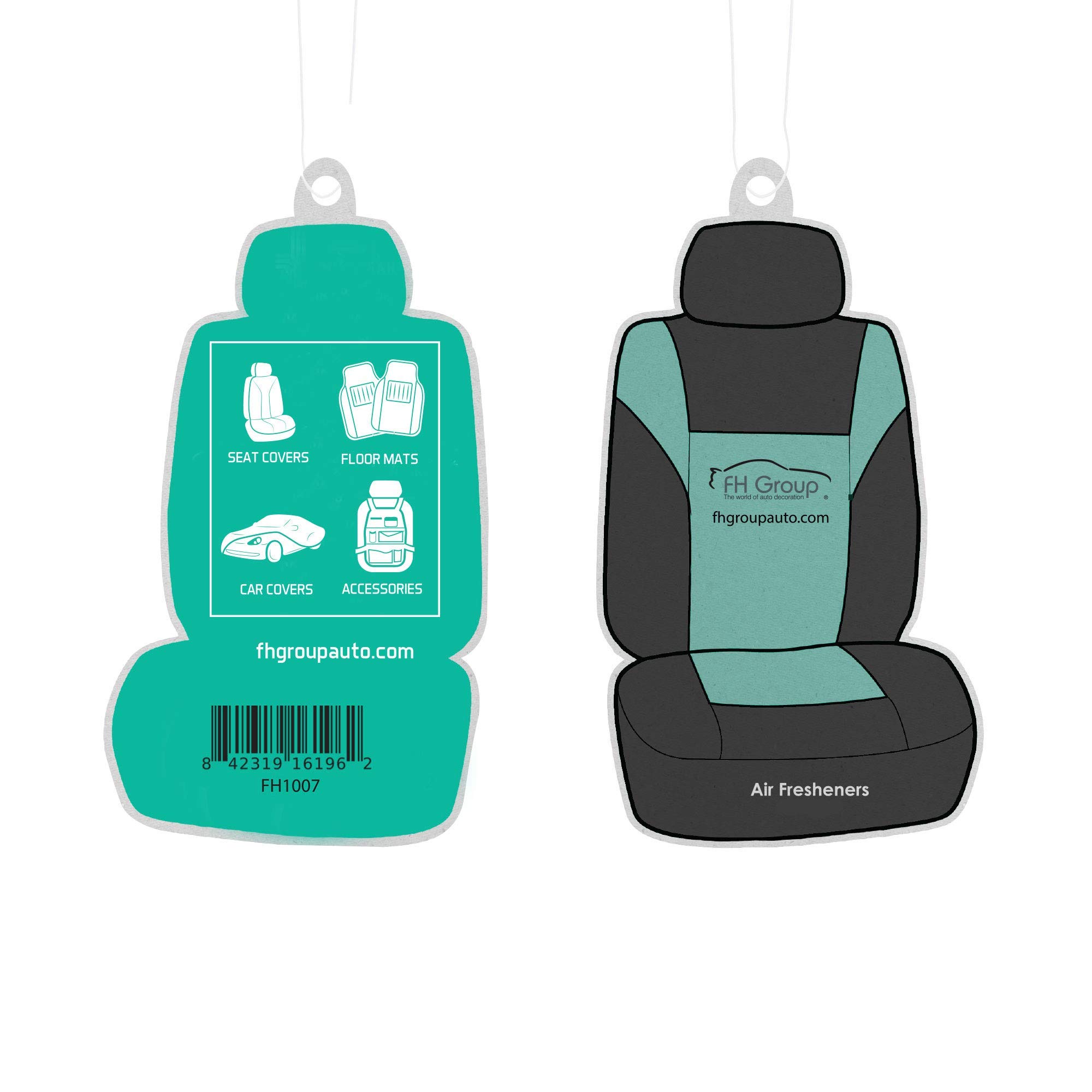 FH Group Universal Car Seat Covers - Washable High Back Design for SUV, Sedan, Van - Blue Cloth Covers for Comfort & Protection