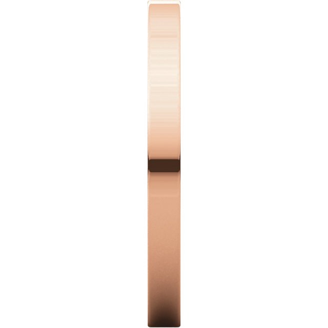 14K Gold 2mm Flat Wedding Band for Women - Elegant & Durable Ring for Brides, Anniversaries, and Everyday Wear