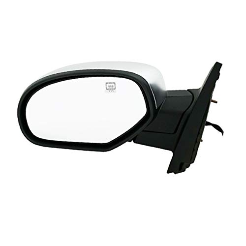 2007-2014 Chevy Tahoe & GMC Yukon Power Heated Left Side Rear View Mirror - Brushed Aluminum Finish | Replacement for Damaged Mirrors, Winter Defrosting & Enhanced Visibility