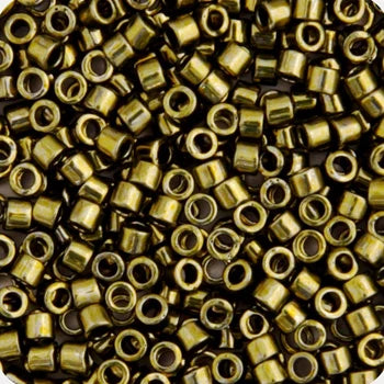 11/0 Delica Beads #0456 Olive Green Nickel Plated (5.2g) - Perfect for Jewelry Making, Beading Crafts, and DIY Projects