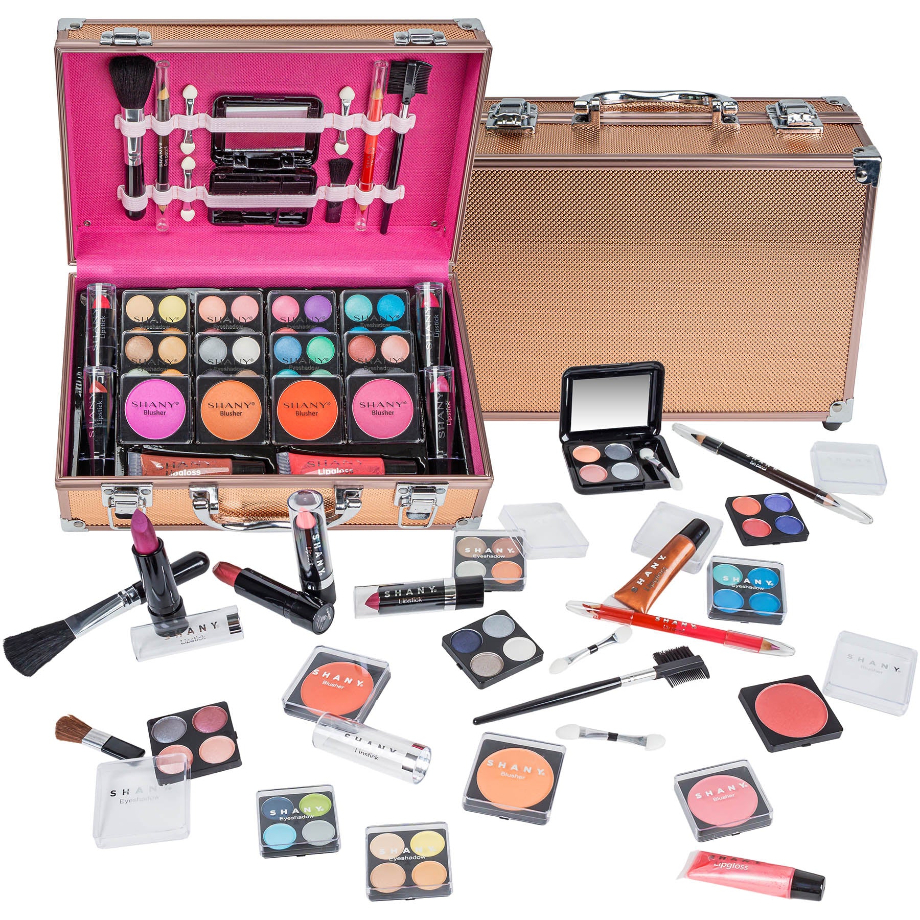 Professional Makeup Train Case with Carry Handle - Large Cosmetic Organizer for Makeup Artists & Travel - Perfect for Salon, Home Use & On-the-Go Touch Ups