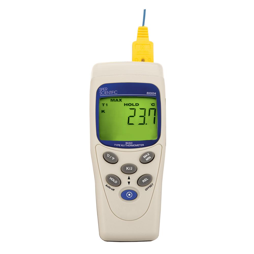 Digital Thermometer with Type K/J Probes - High Accuracy Temperature Sensor for Cooking, HVAC, and Industrial Use