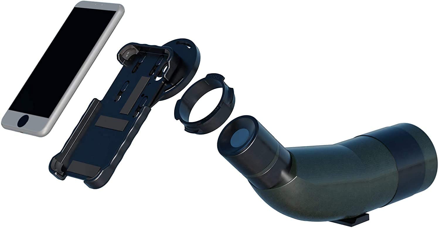 Phone Skope Complete Digiscoping Kit - Universal Smartphone Adapter for Hunting, Bird Watching & Astronomy | Includes Mount Case, Eyepiece Adapter & Lens Cloth | Compatible with iPhone & Android Phones | Perfect for Outdoor Adventures & Wildlife Photography