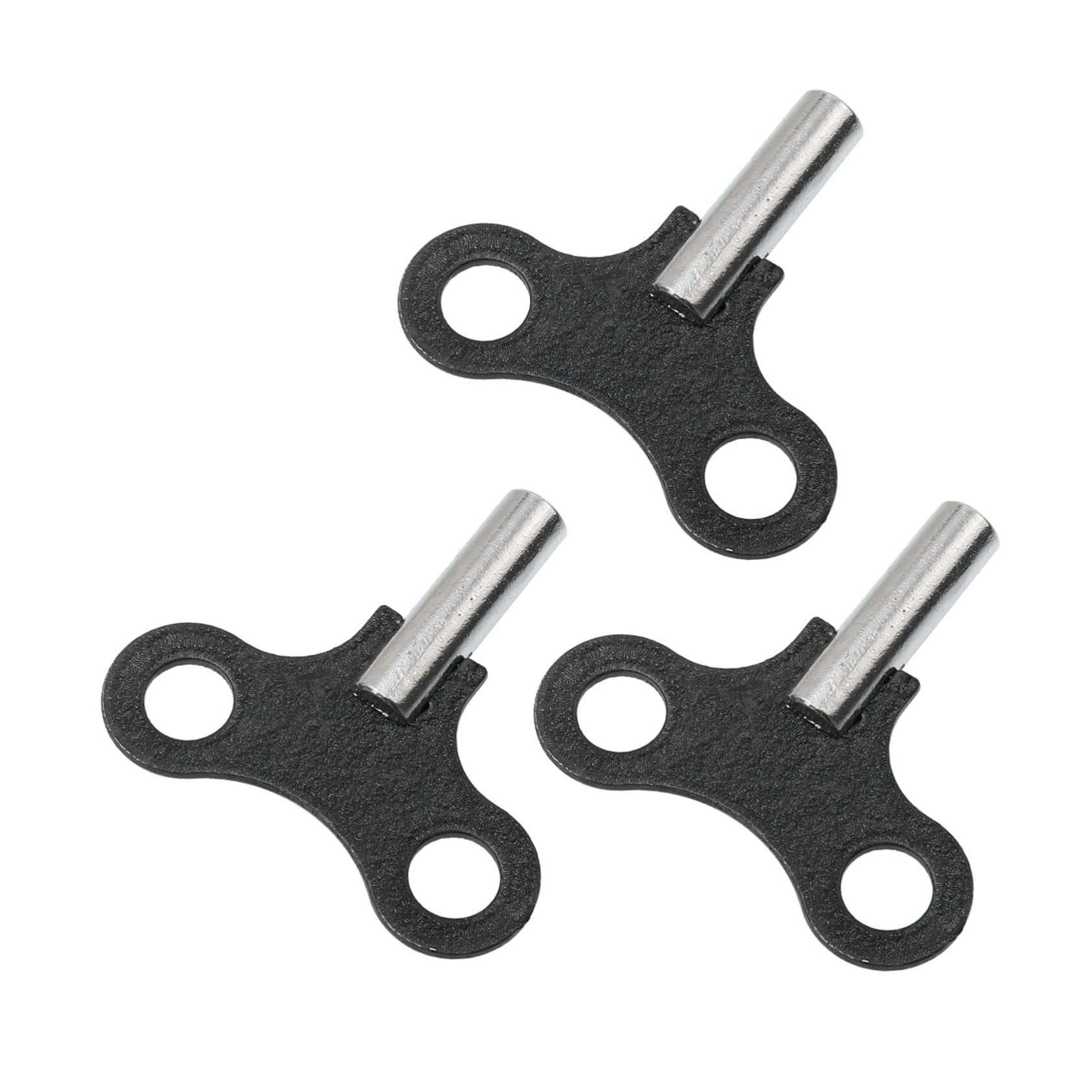 VOSAREA 3-Piece Universal Clock Key Set - Black Clock Winding Keys for Grandfather, Wall & Mantle Clocks - Essential Clock Repair & Maintenance Tools