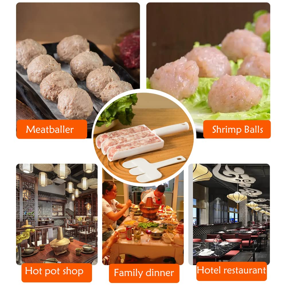 Non-Stick Triple Meatball Maker - Make 3 Meatballs at Once | Perfect for Kitchen, Meatballs, Cookie Dough & Sorbet Rice Balls | Ideal for Meal Prep, Parties & Quick Cooking (1 Set)