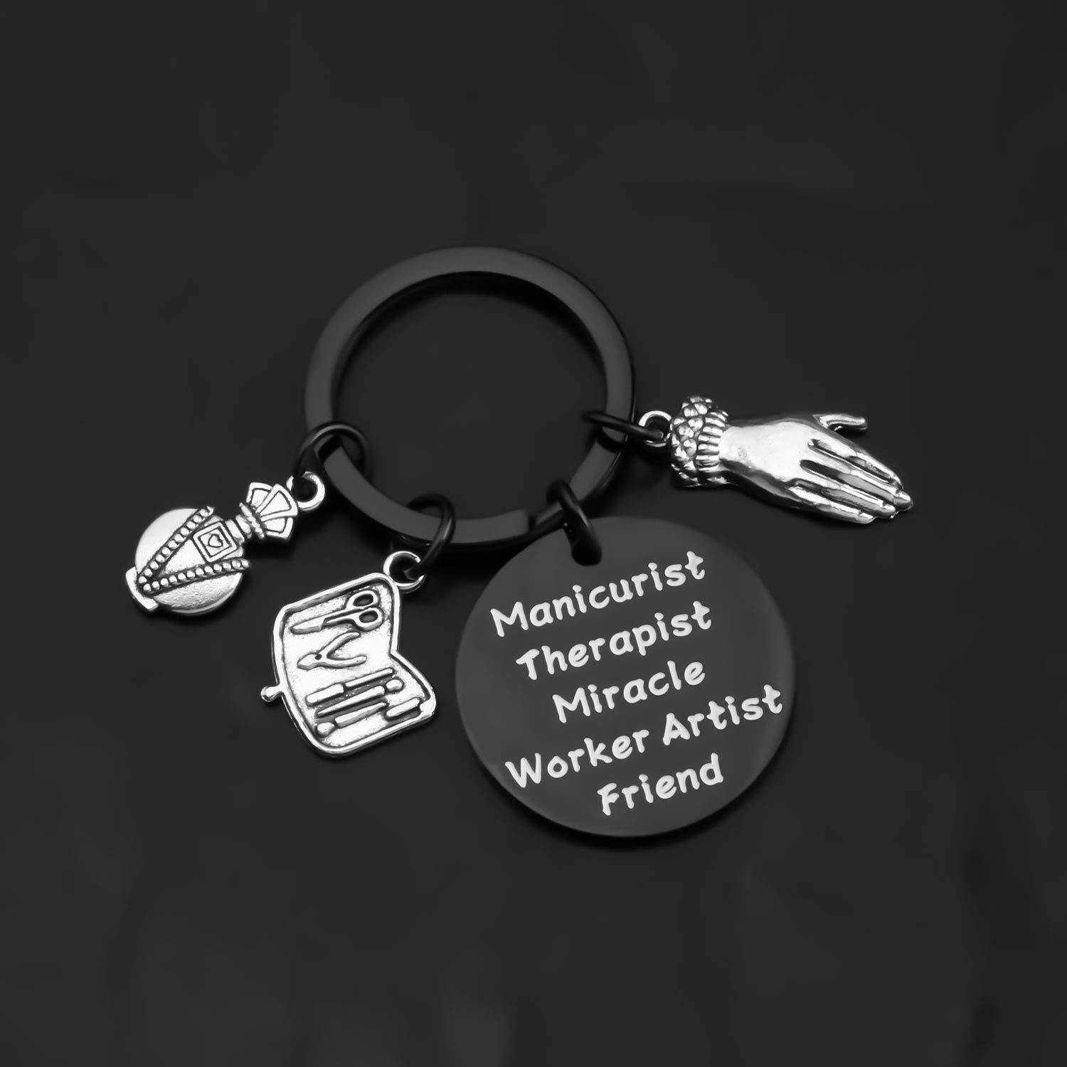 BEKECH Nail Technician Gift Keychain - Perfect Manicurist & Nail Artist Present for Therapists, Friends - Ideal for Salons, Appreciation Gifts & Special Occasions