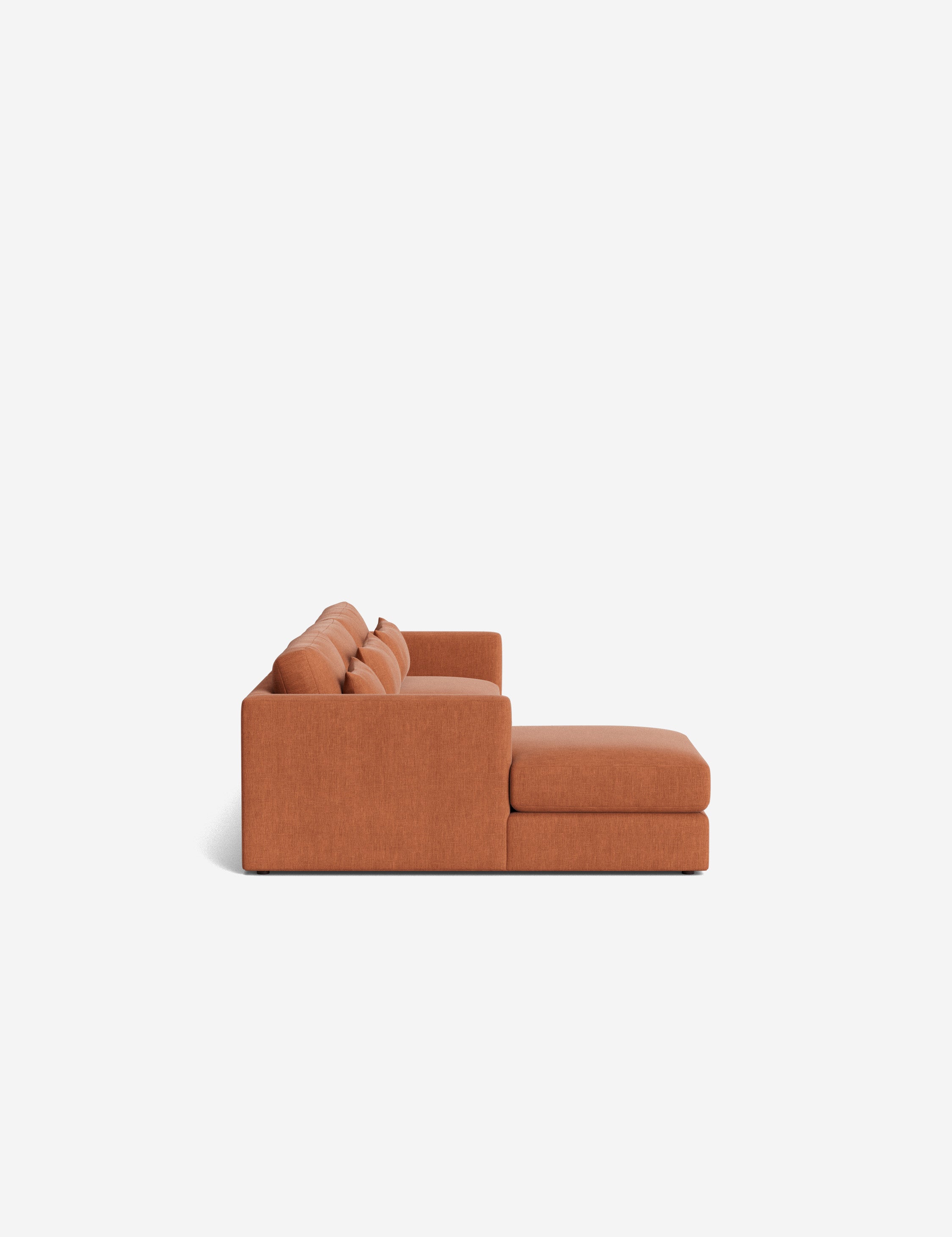 Durham Chaise Sectional Sofa - Modern L-Shaped Couch with Chaise Lounge | Comfortable Fabric Upholstery for Living Room, Family Room & Home Theater