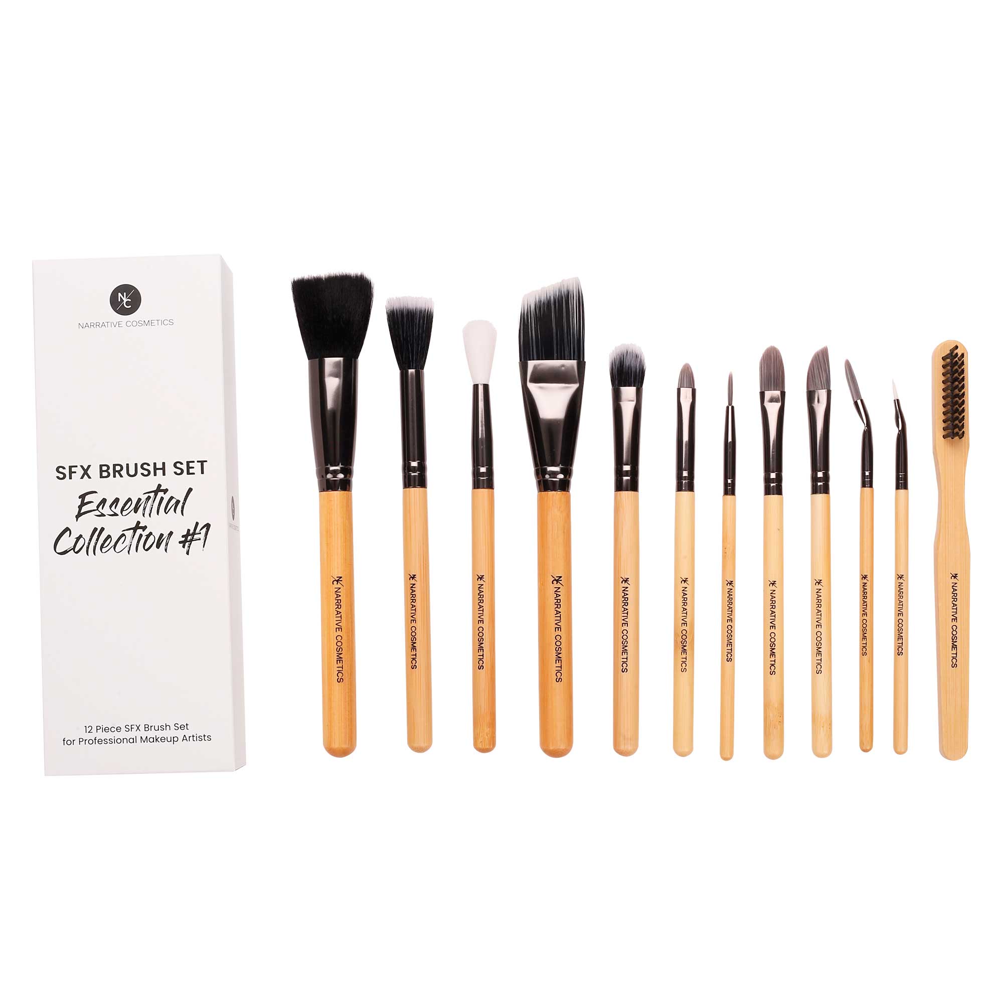 Professional SFX Makeup Brush Set for Special Effects Artists - Film, Theater & Halloween Makeup Kit - Essential Tools for Horror, Cosplay & Fantasy Character Creation