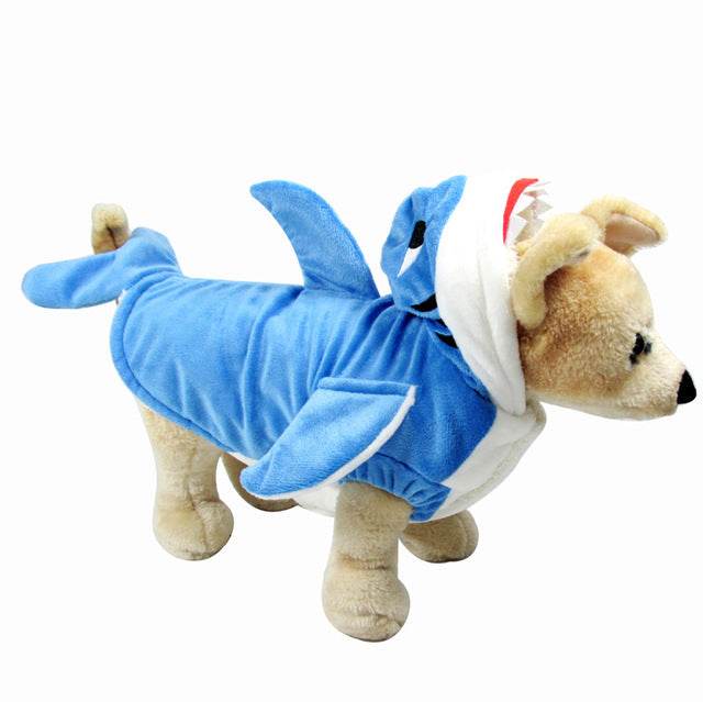 Soft & Warm Shark Costume for Dogs & Cats - Perfect for Halloween, Christmas & Pet Parties