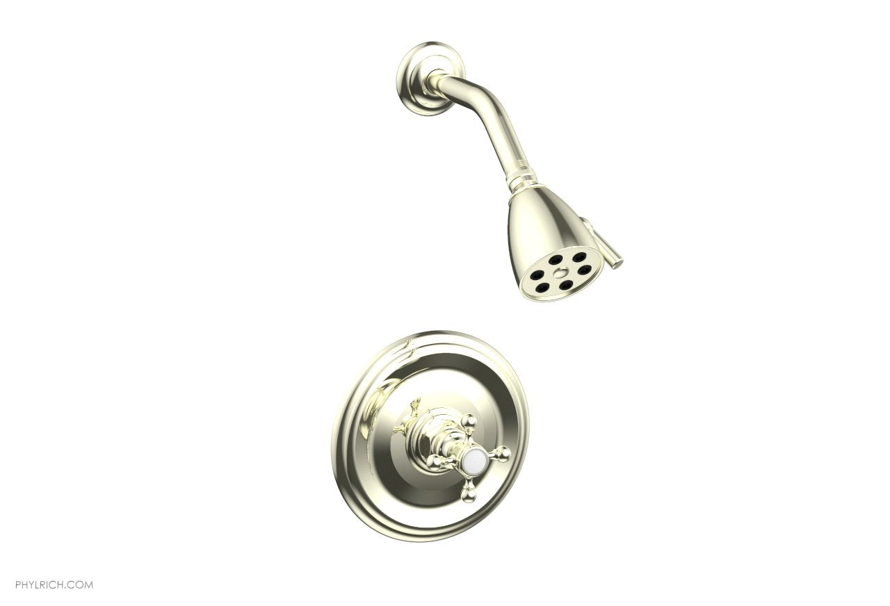HEX TRADITIONAL Pressure Balance Shower Set 500 21 - Chrome Finish Bathroom Faucet for Modern & Classic Home Decor, Perfect for Spa-Like Shower Experience