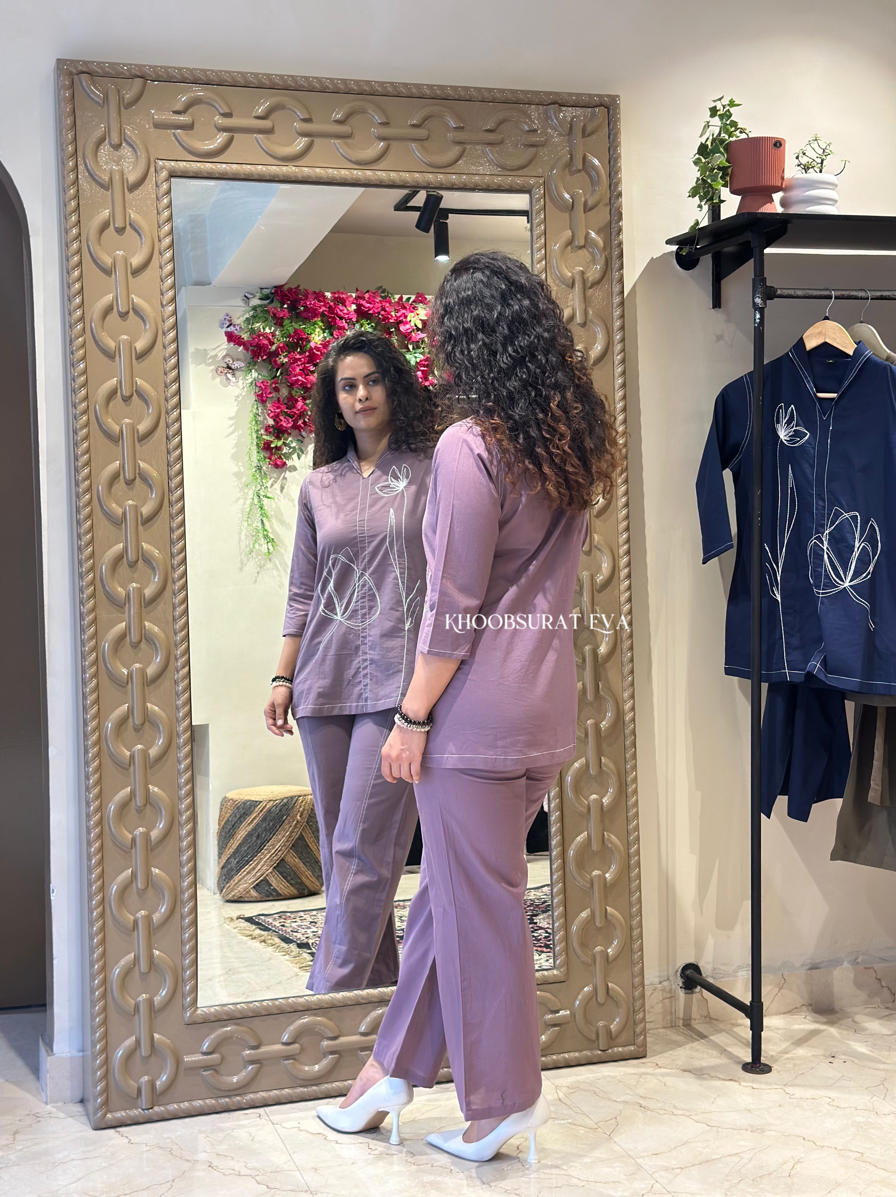 Parisian Pink Matching Outfit Set - Women's Elegant Two-Piece Coord for Casual Wear & Date Nights