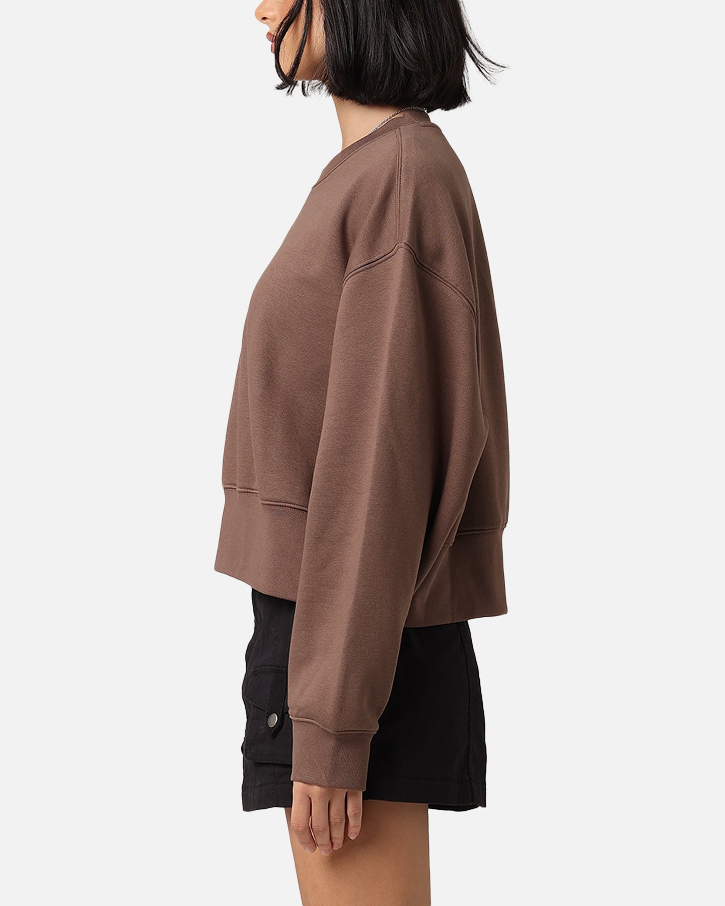 Adidas Women's Essentials Crewneck Sweatshirt - Soft Cotton Pullover Hoodie for Casual Wear, Lounge & Street Style (Earth Strata Color) | Perfect for Gym, Travel & Everyday Comfort