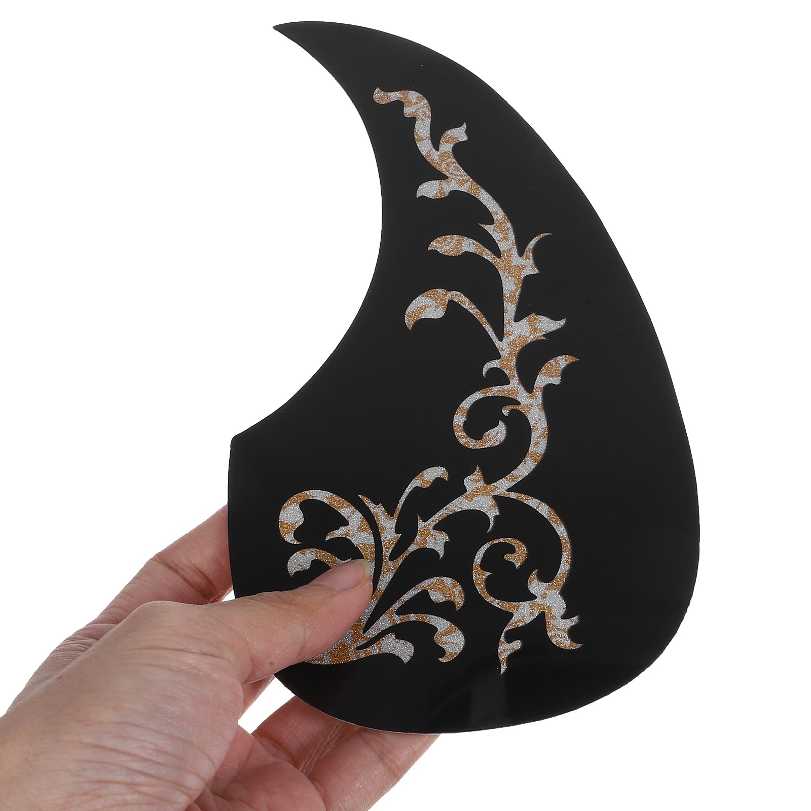 Milisten White Vine Patterned Self-Adhesive Guitar Pickguard - 128MM Scratch Plate for Electric Guitar Replacement | Perfect for DIY Guitar Upgrades & Customization