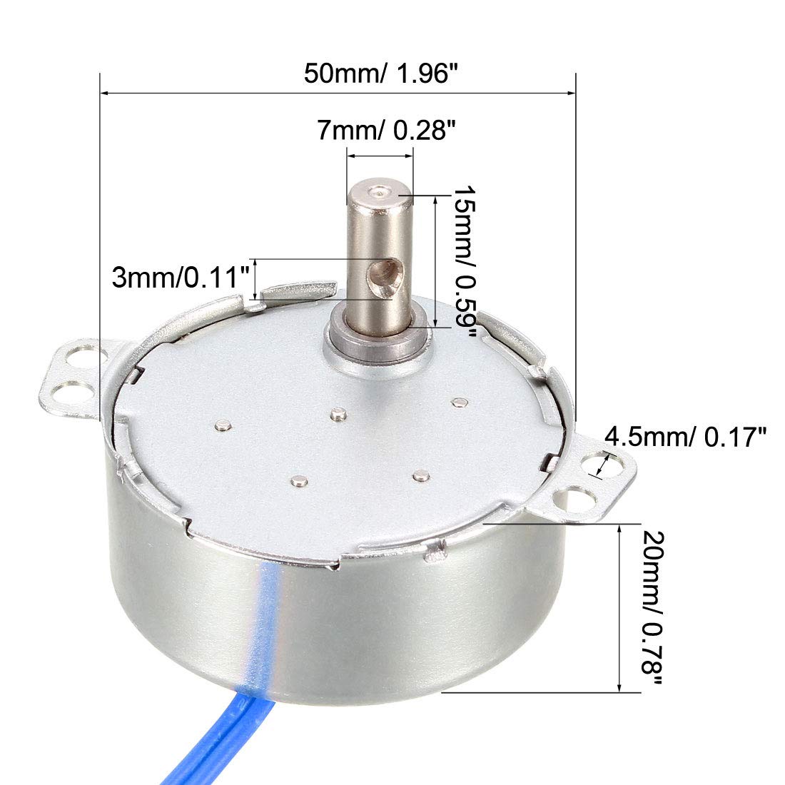 uxcell Synchronous Motor AC 100-127V 4-5RPM 50-60Hz CCW/CW 4W Turntable Gear Box - Replacement Part for Microwave Oven, Lazy Susan & Rotating Display Stands