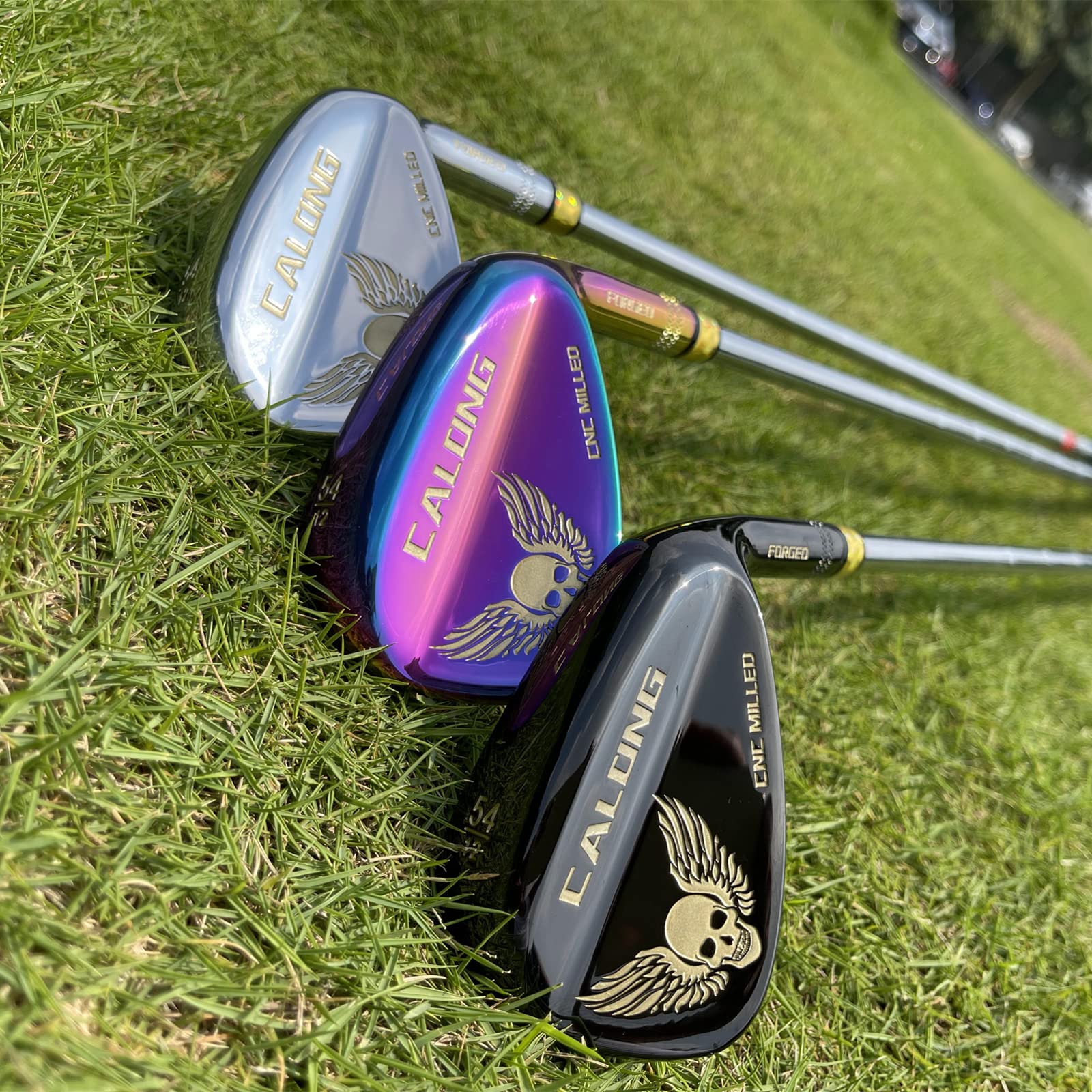 Premium Forged Skull Golf Wedges for Men - Right Hand 48°-60° Milled Face Sand Wedge Set - High Spin Control for Pitching & Lob Shots - Perfect for Golf Course, Practice & Tournament Play