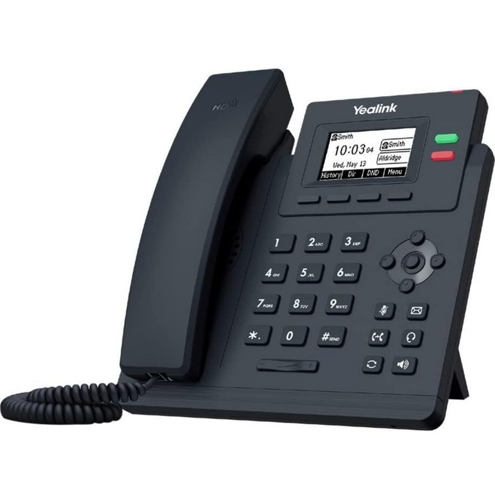 Yealink SIP-T31G IP Phone with HD Voice, Wall Mountable, Corded VoIP Desk Phone for Office & Home Business - Classic Gray - Ideal for Remote Work & Small Business Communication