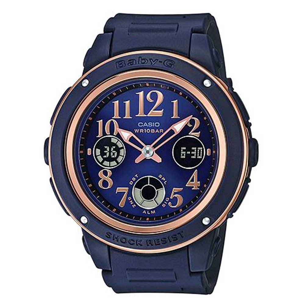 CASIO BABY-G BGA-150PG-2B2DR Digital Quartz Women's Watch - Blue Resin Band, Shock Resistant, Water Resistant - Perfect for Sports, Outdoor Activities & Everyday Wear