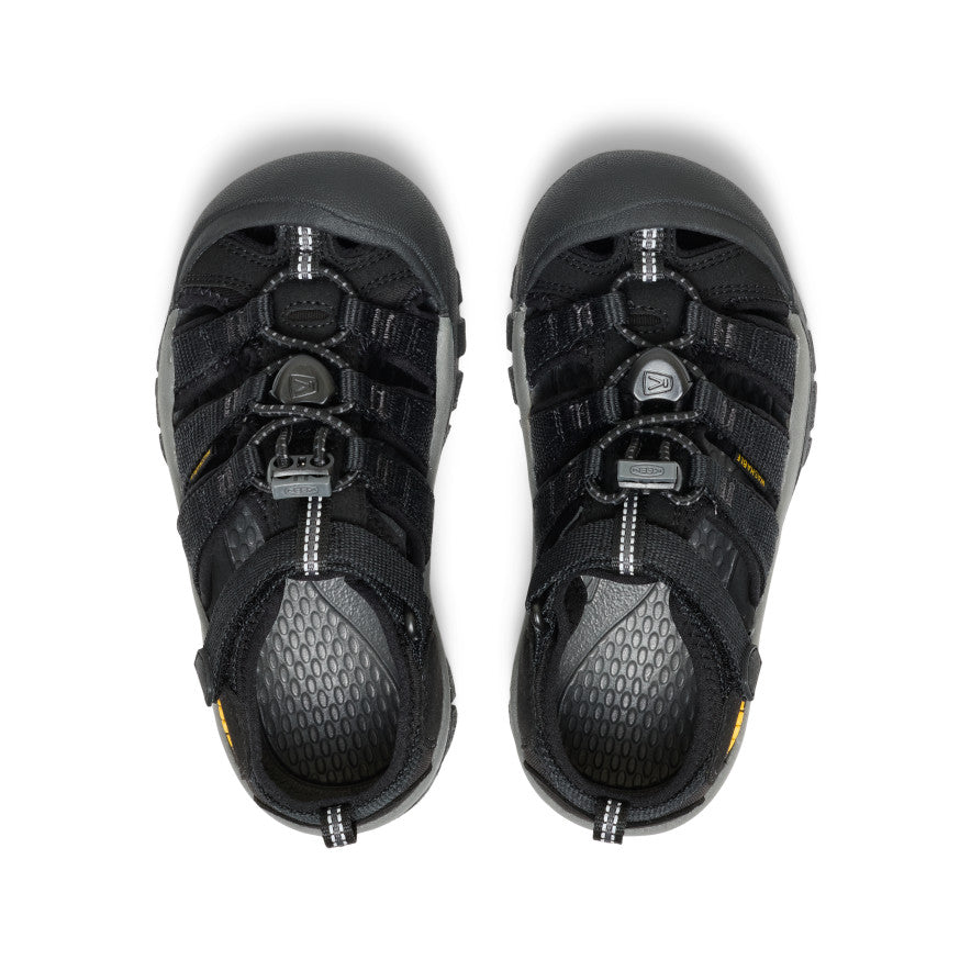 KEEN Newport H2 Kids' Sandals - Black/Yellow | Water-Friendly Outdoor Adventure Shoes for Beach, Pool & Playtime