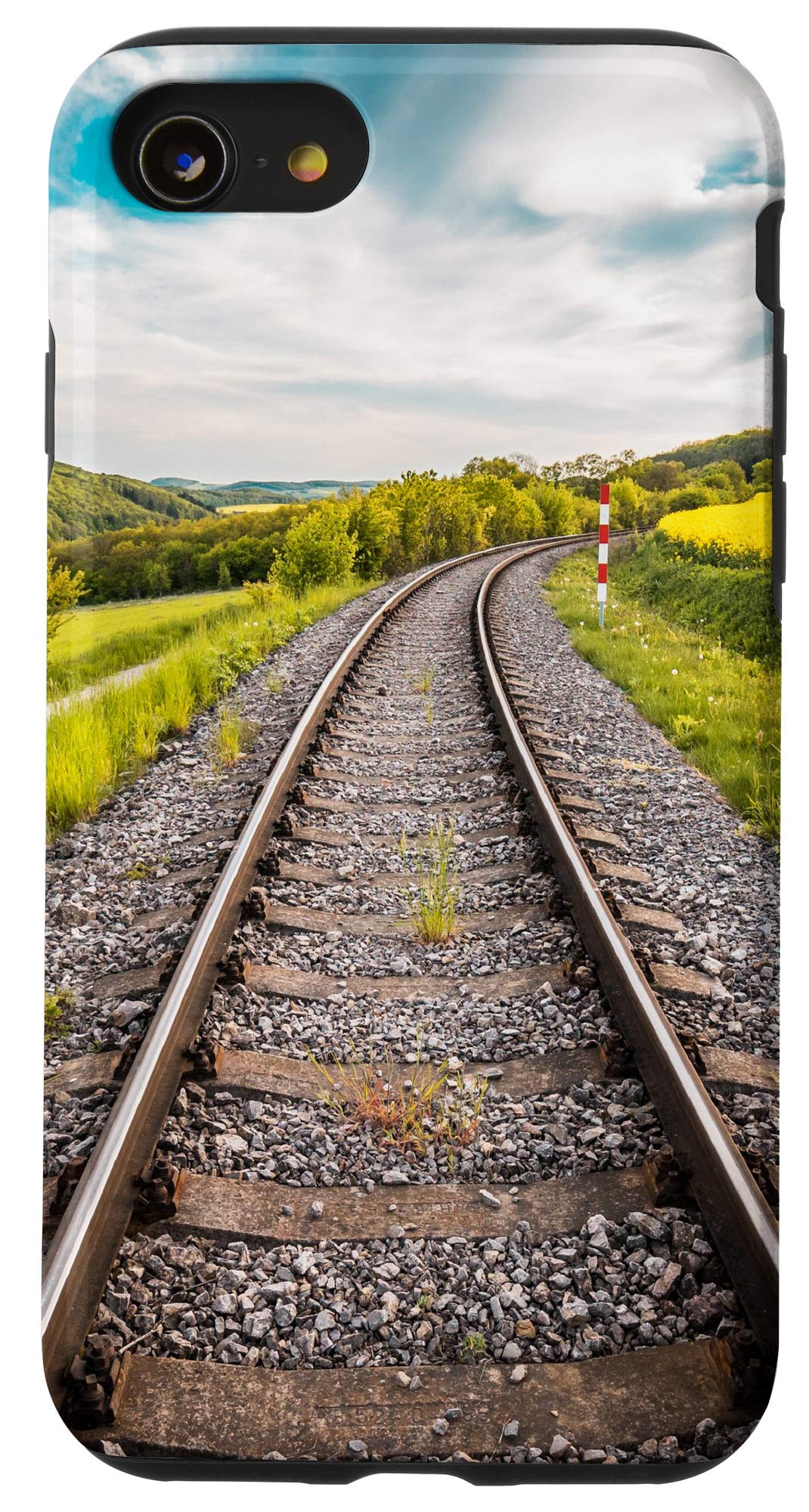 iPhone SE (2020) / 7 / 8 Shockproof Protective Phone Case with Train Track Design - Perfect for Travel, Commuting & Outdoor Adventures