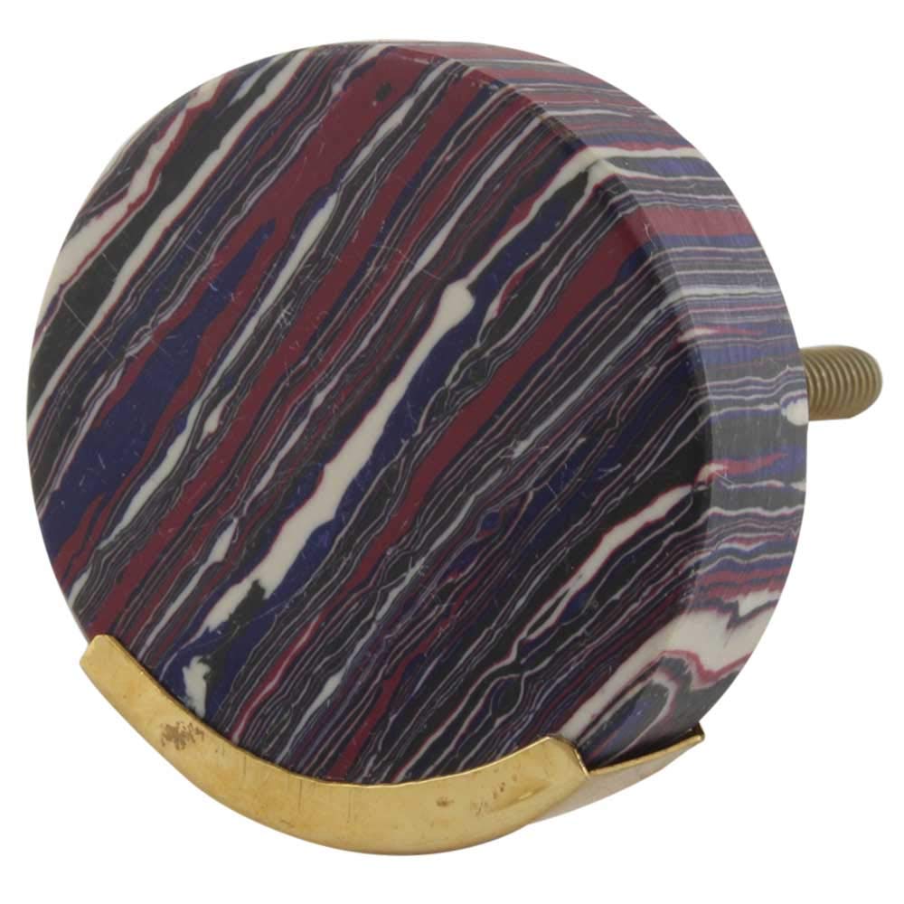 20 Pack Round Purple Marble Cabinet Knobs - Decorative Stone Drawer Pulls for Dresser, Luxury Door Handles - Perfect for Home Decor, Furniture Upgrade & DIY Projects