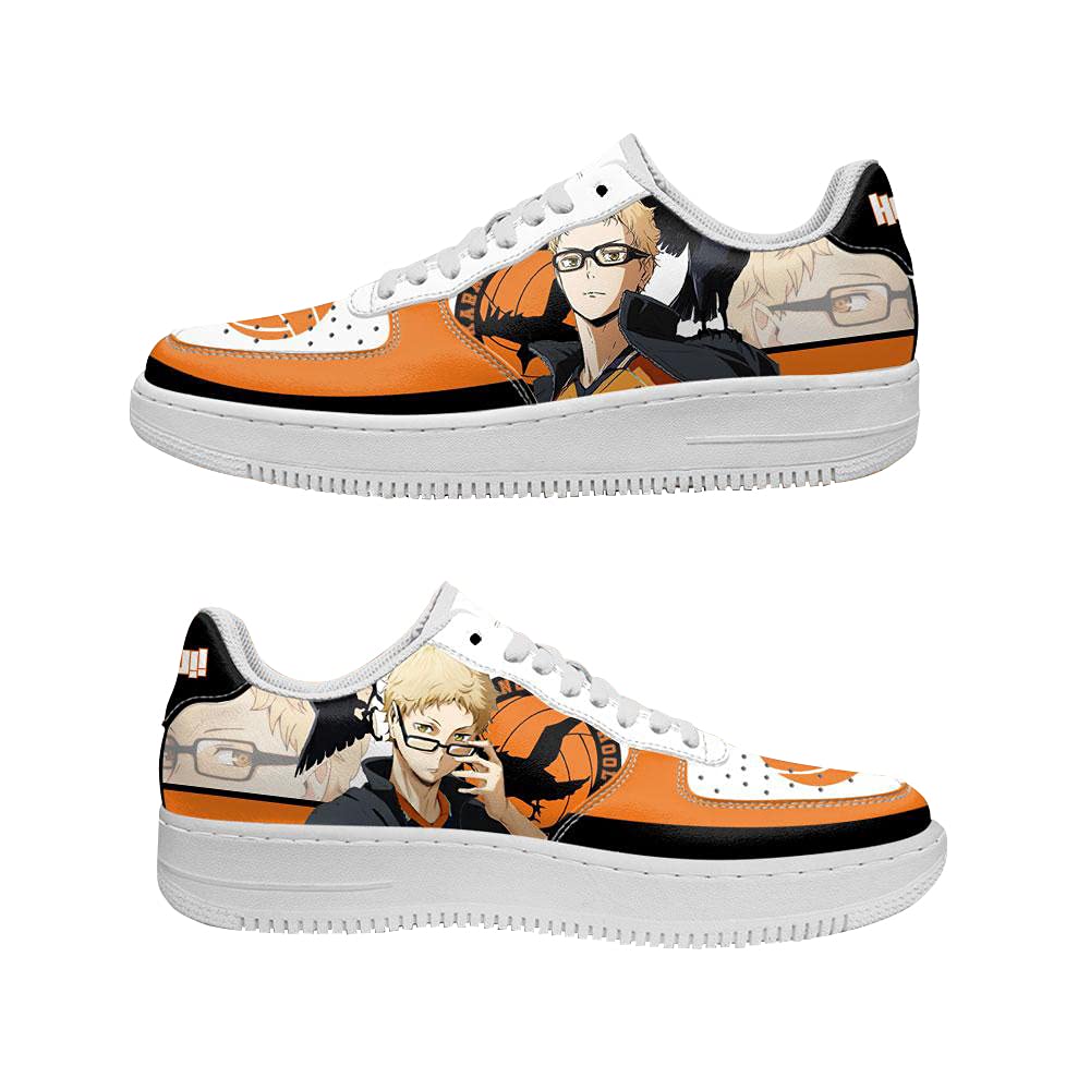 Custom Anime Volleyball Shoes - Nekoma & Karasuno Team Cosplay Sneakers for Men & Women | Breathable Non-Slip Running Shoes for Outdoor Sports & Anime Enthusiasts | Inspired by Tsukishima Style
