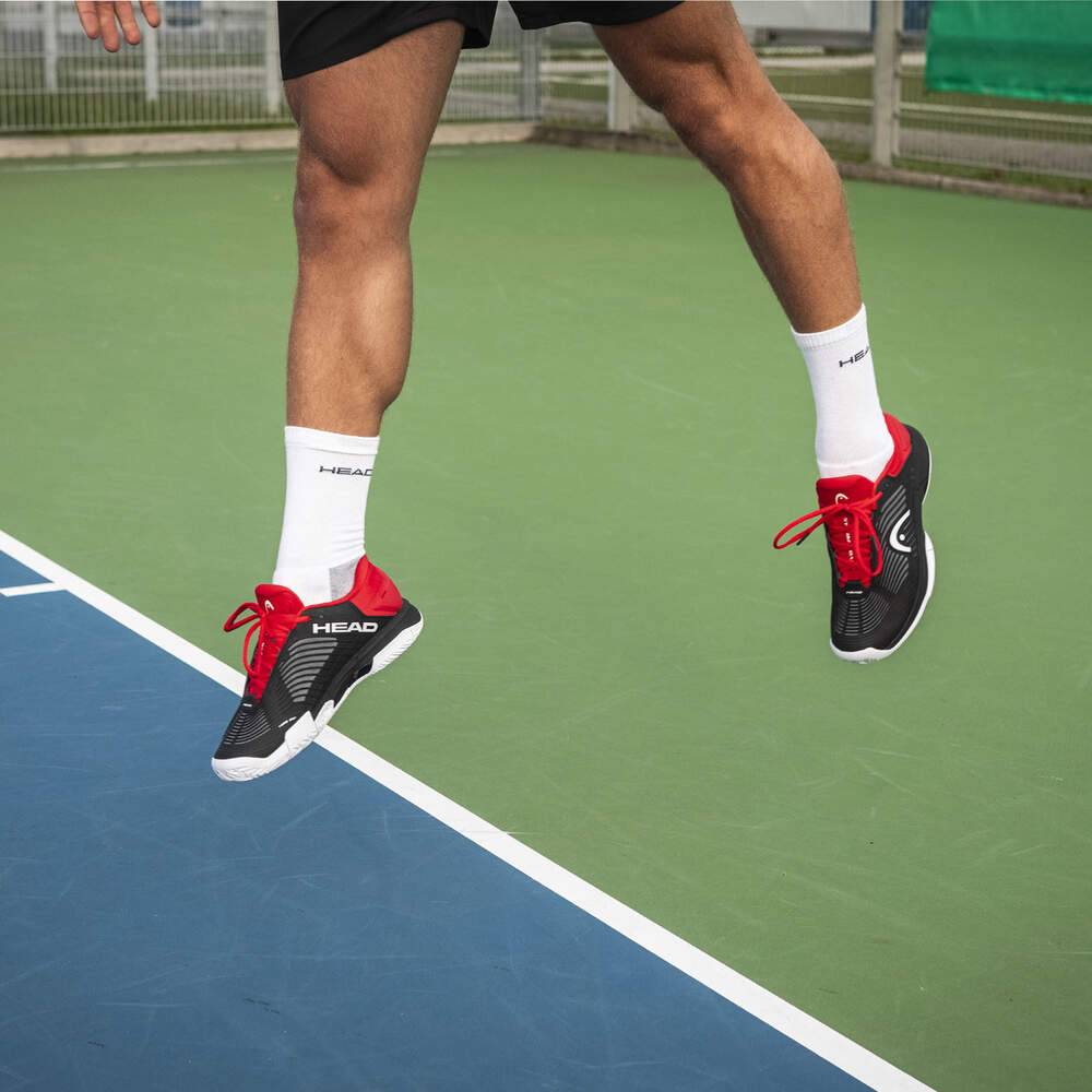 Head Revolt Pro 4.5 Men's Tennis Shoes - Lightweight Performance Court Shoes for Men (Black/Red) | Perfect for Competitive Matches & Casual Play
