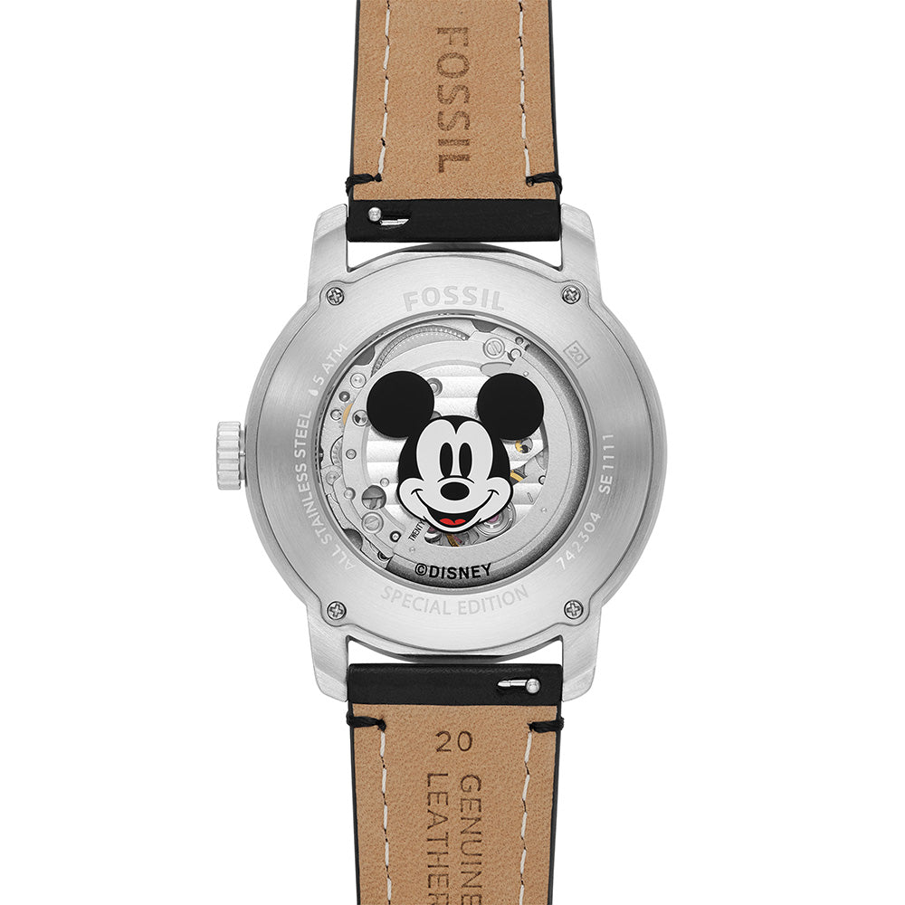 Fossil SE1111 Open Heart Mickey Automatic Watch - 100th Disney Anniversary Limited Edition - Perfect for Collectors & Disney Fans