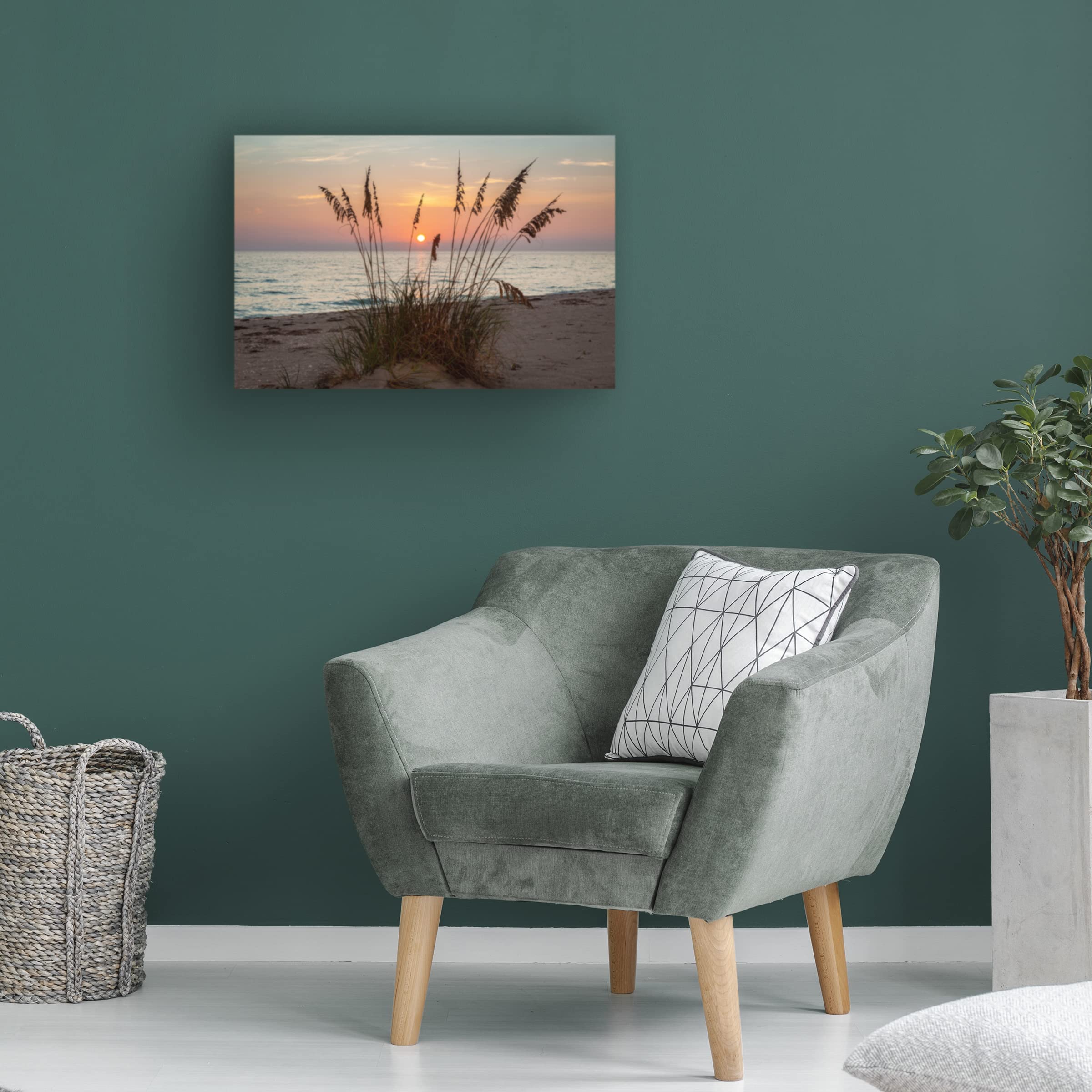 Trademark Fine Art 'Days End' Canvas Wall Art by H.J. Herrera - Stunning Landscape Painting for Living Room, Bedroom & Office Decor