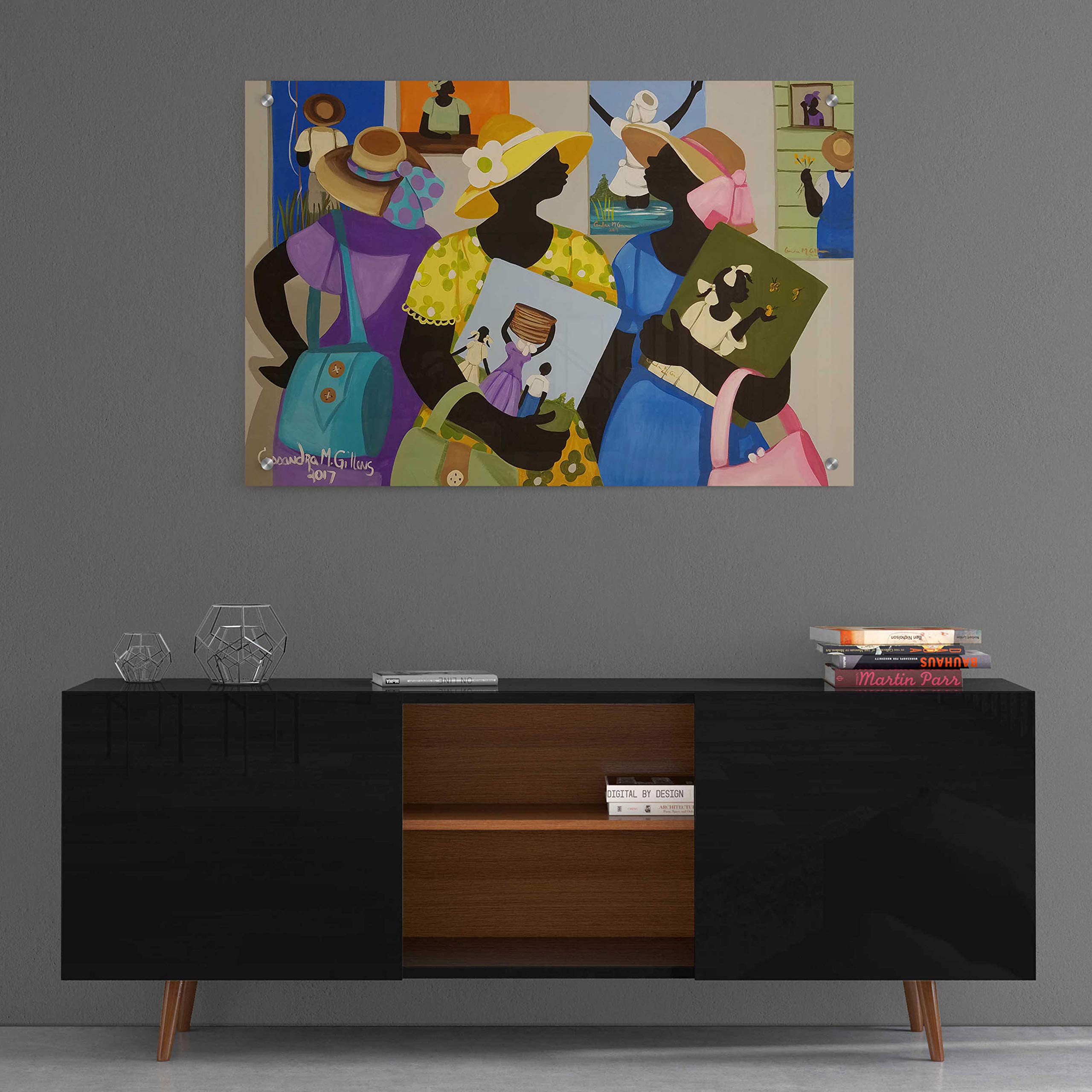 Epic Art 'Buy Art' by Cassandra Gillens - 36x24 Inch Acrylic Glass Wall Painting - Modern Abstract Canvas Art for Living Room, Bedroom & Office Decor
