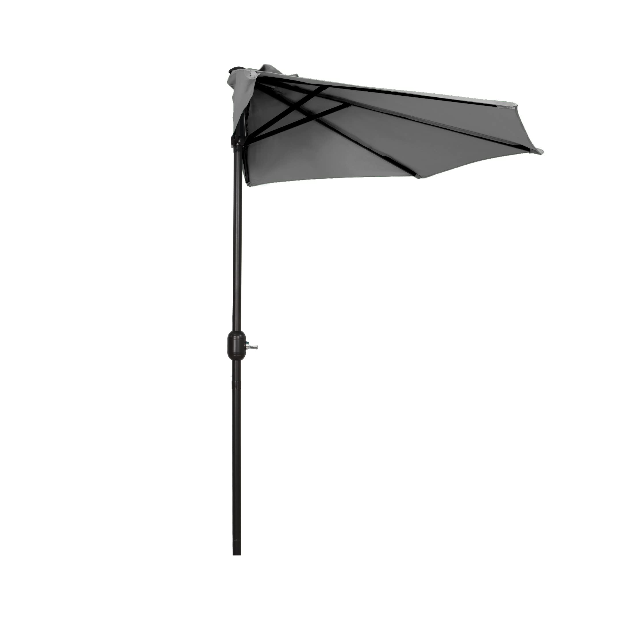 9 Ft Patio Umbrella for Outdoor - Half Market Umbrella with Crank Lift, UV Protection & Waterproof Canopy - Perfect for Garden, Poolside, Deck, and Balcony Use
