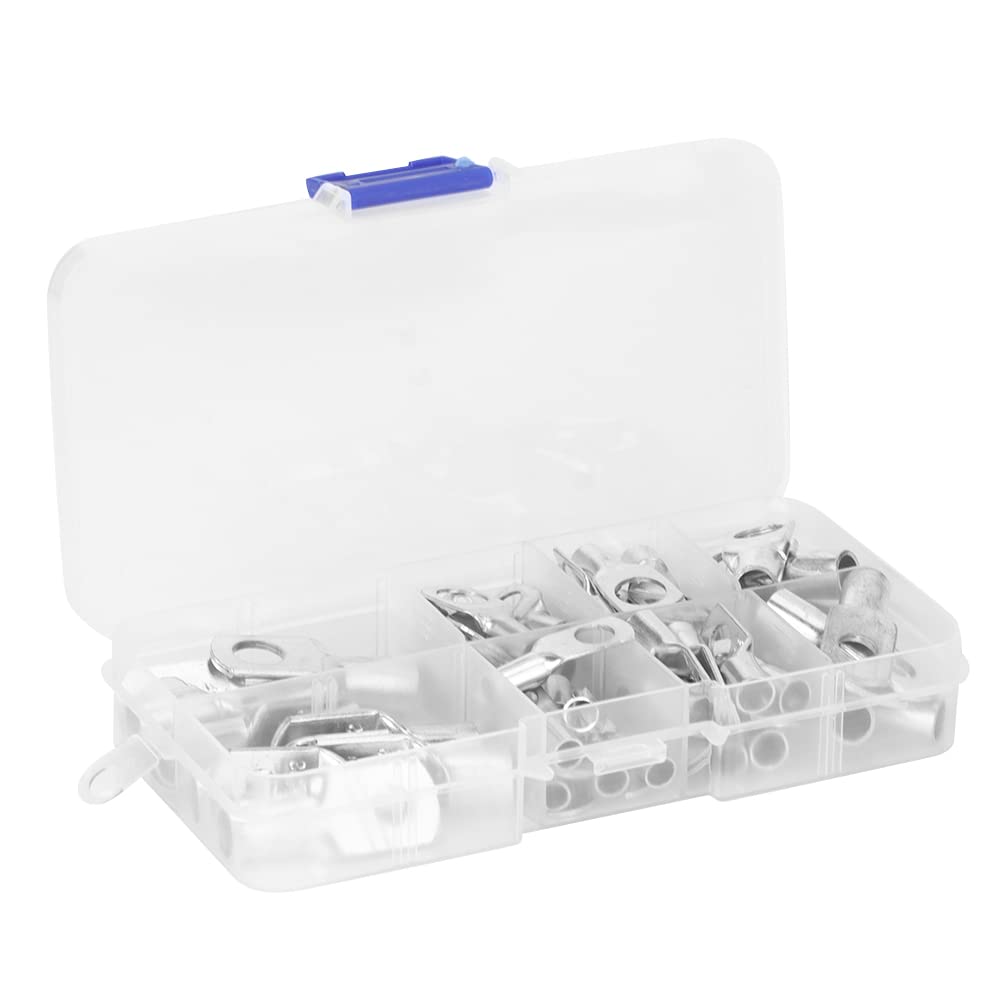 High-Quality Red Copper Terminal Connectors Kit - Durable Wire Crimp Connectors for Automotive & Marine Applications - Perfect for Car, Boat, and RV Electrical Wiring Projects