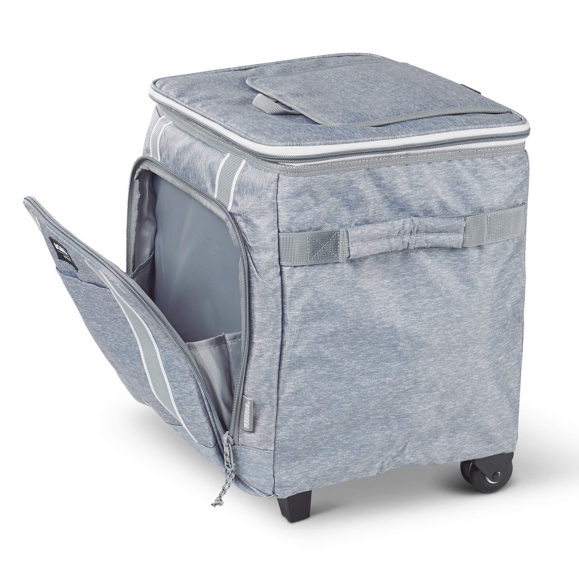 Igloo Large Rolling Cooler - 50-Quart Insulated Soft-Sided Cooler with Wheels for Camping, Beach, Picnics & Outdoor Adventures