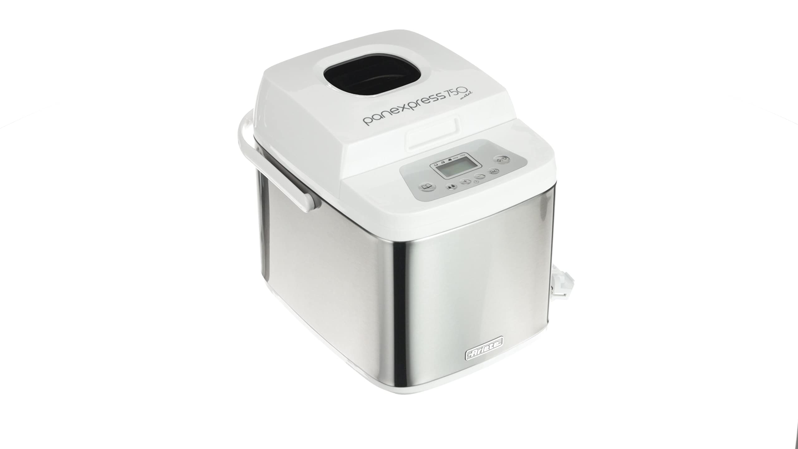 Ariete 132 Panexpress 750 Bread Maker Machine - 500W, LCD Display, 19 Programs, 3 Browning Levels, Silver - Perfect for Home Baking, Fresh Bread & Gluten-Free Recipes