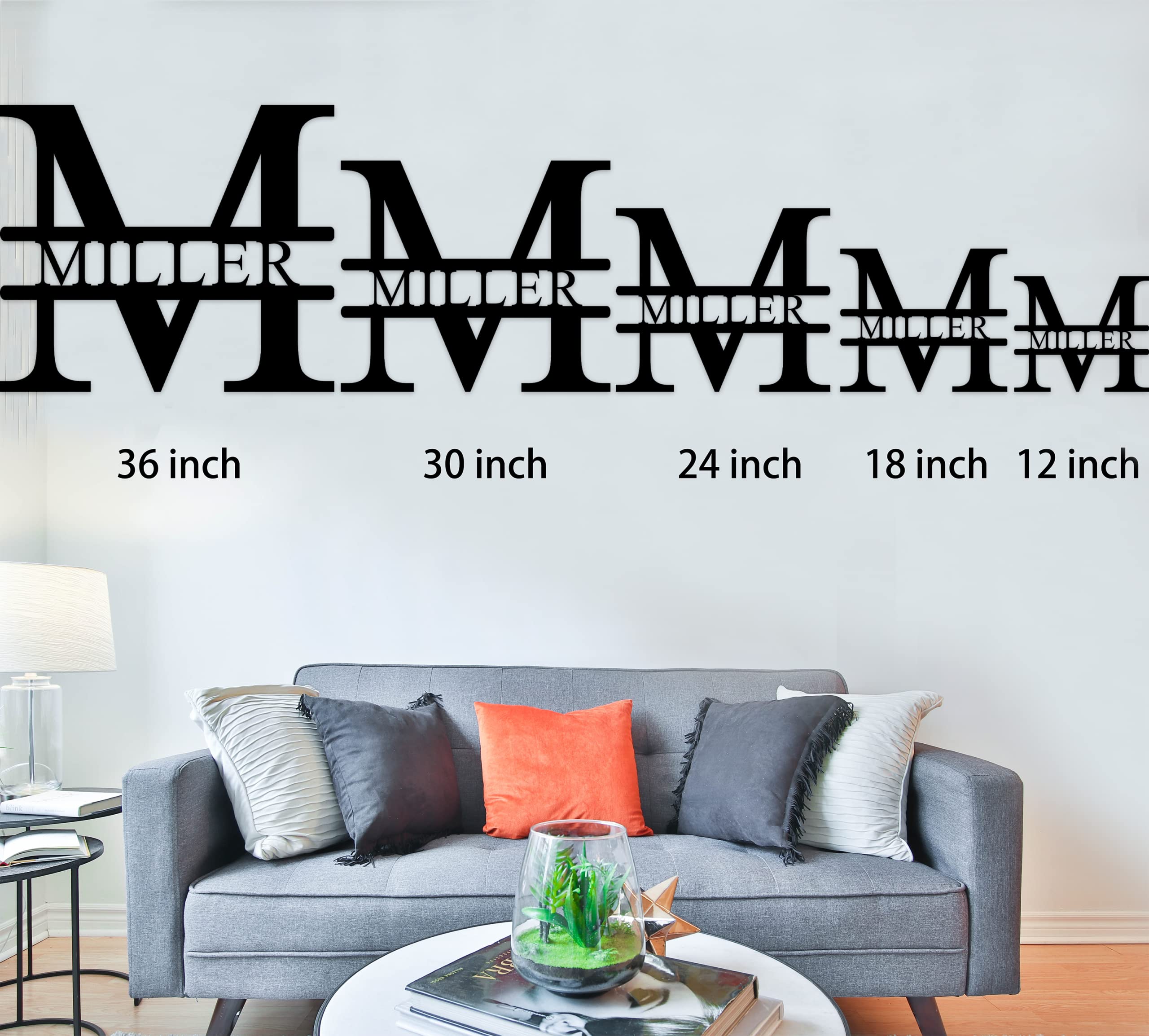 Personalized Metal Sign - Custom Family Name Sign for Home Decor, Wedding Gift & Housewarming Present - Perfect for Living Room, Patio, or Office Wall Art